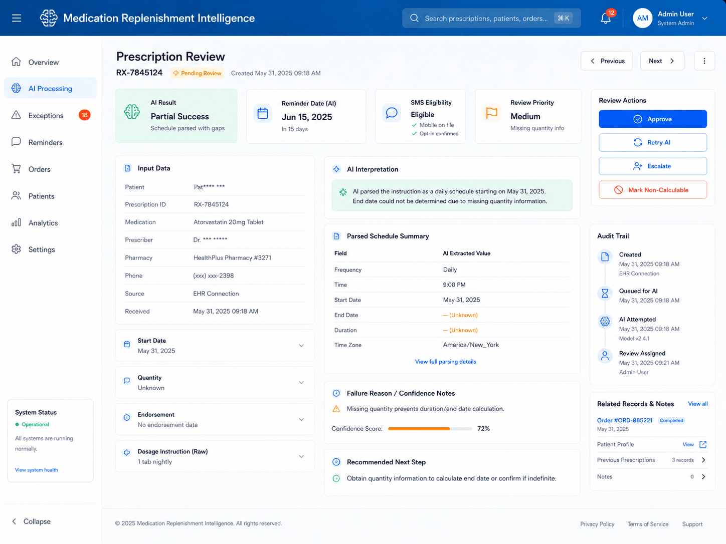 AI-Powered Medication Replenishment Forecasting Case Study